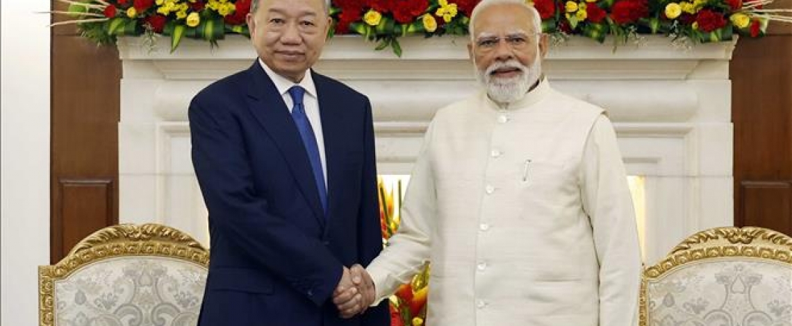 Tổng Bí thư, Chủ tịch nước Tô Lâm và Thủ tướng Ấn Độ Narendra Modi gặp hẹp