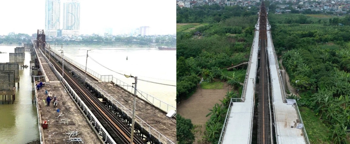 Cầu Long Biên "thay áo mới” sau gần 2 tháng tu sửa, sẵn sàng thông xe ngày 27/5