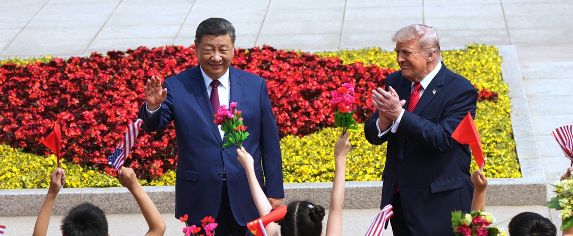 Toàn cảnh Chủ tịch Trung Quốc Tập Cận Bình đón tiếp Tổng thống Mỹ Donald Trump