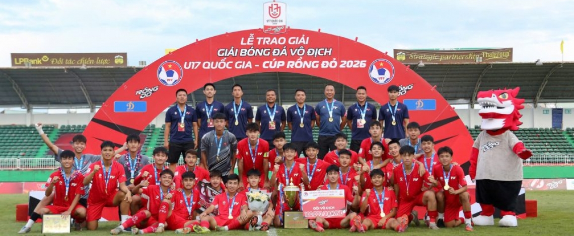 Chùm ảnh lễ trao giải bóng đá U17 Quốc gia 2026