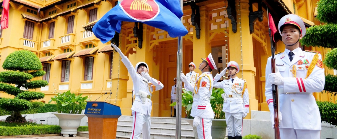 Toàn cảnh Lễ Thượng cờ kỷ niệm 59 năm Ngày thành lập ASEAN