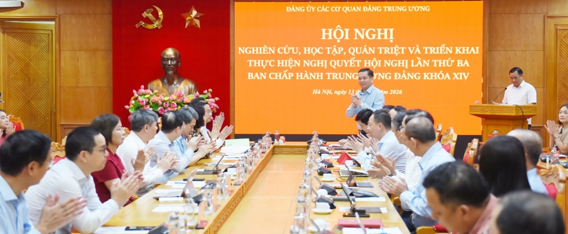 Toàn cảnh Đảng uỷ các cơ quan Đảng T.Ư học tập, triển khai Nghị quyết Trung ương 3