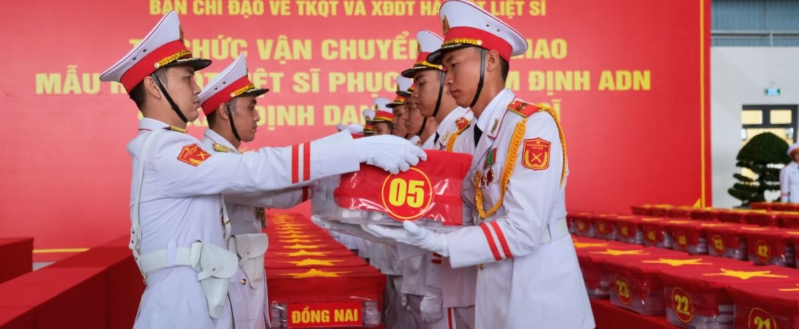 Đưa hơn 13.500 mẫu hài cốt liệt sĩ từ Đồng Nai, Tây Ninh, Lâm Đồng đi giám định ADN