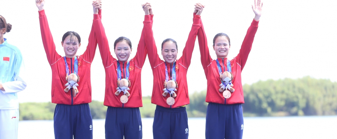 Rowing Việt Nam có huy chương đầu tiên tại ASIAD 2026