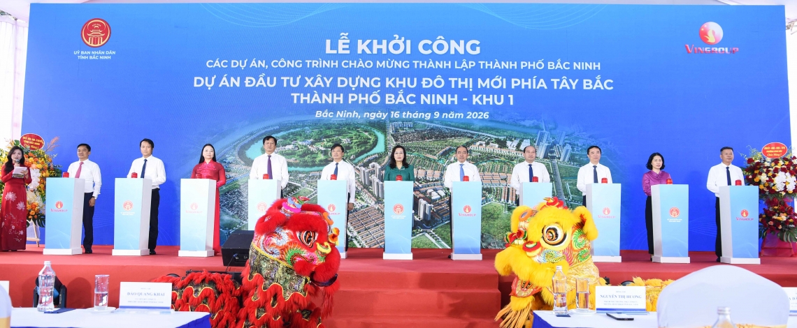 Bắc Ninh khởi công, khánh thành loạt dự án nghìn tỷ chào mừng lên TP trực thuộc TƯ