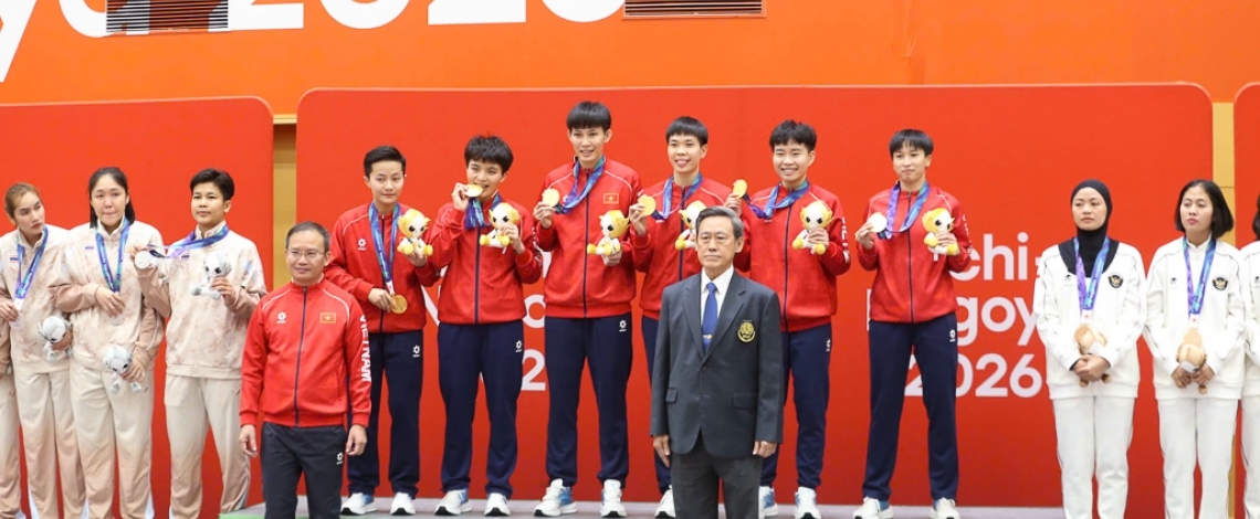 Đội tuyển cầu mây nữ Việt Nam vỡ oà cảm xúc với tấm HCV tại ASIAD 2026