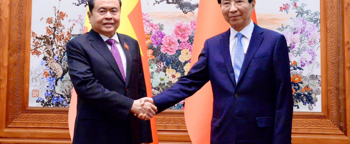 Chủ tịch Quốc hội Trần Thanh Mẫn hội kiến Chủ tịch Chính hiệp toàn quốc Trung Quốc