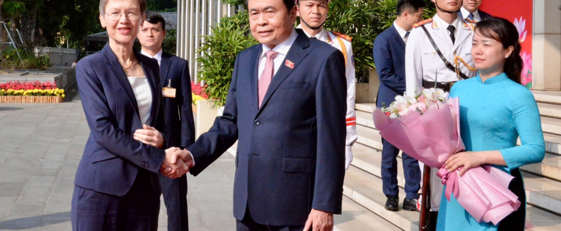 Chủ tịch Quốc hội Trần Thanh Mẫn hội kiến Thủ tướng Liechtenstein Brigitte Haas