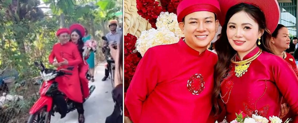 Sao Việt 6-10: Hoài Lâm rước cô dâu Ngọc Trinh bằng xe máy trong ngày cưới