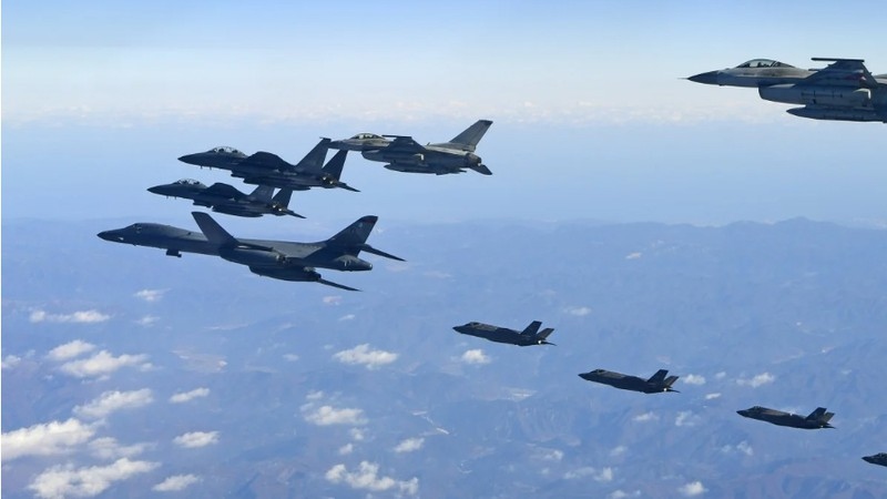 Từ ngày 20-24/4,  Mỹ và Hàn Quốc và Washington đã tổ chức đợt tập trận chung trên không. Ảnh: EPA