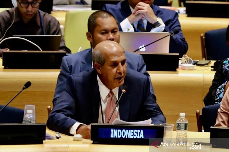 Trưởng đại diện Phái đoàn Indonesia tại Liên Hợp Quốc, Đại sứ Hasan Klei. Nguồn: Antaranews.com.