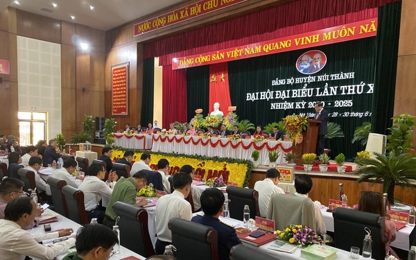 Ông Phan Việt Cường, Bí thư Tỉnh ủy Quảng Nam phát biểu tại Đại hội
