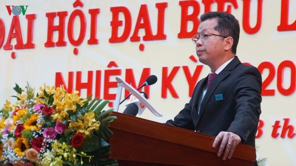 Ông Nguyễn Văn Quảng, Phó Bí thư Thường trực Thành ủy Đà Nẵng phát biểu tại Đại hội.
