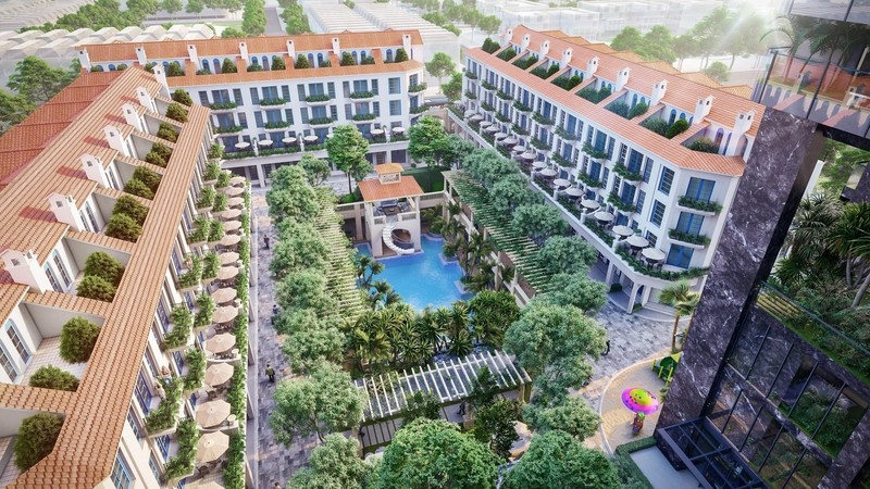 Tại Sunshine Golden River không gian xanh được bao phủ từ tầng trệt lên tầng mái.