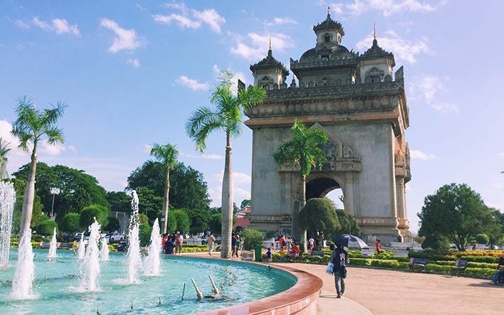 Thủ đô Vientiane. Ảnh: World Nomads.