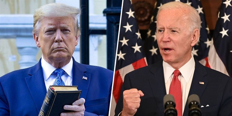 Tổng thống Donald Trump (trái) và cựu Phó tổng thống Joe Biden (phải). Ảnh: Getty Images