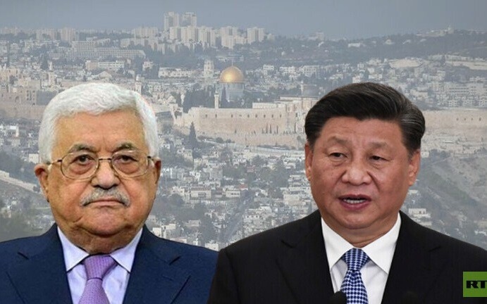Chủ tịch Trung Quốc Tập Cận Bình và Tổng thống Palestine Mahmoud Abbas. Nguồn: RT.
