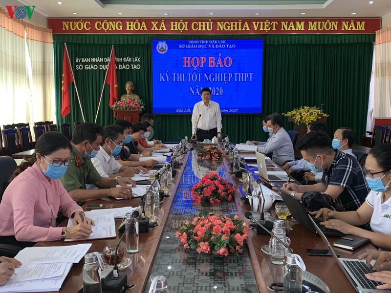 Ông Phạm Đăng Khoa, Giám đốc Sở GD-ĐT tỉnh Đắk Lắk thông tin về các phương án đảm bảo an toàn kỳ thi tốt nghiệp THPT 2020.