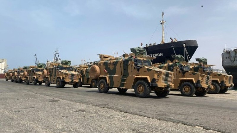 Các xe quân sự được triển khai tại Libya. Ảnh: AFP.
