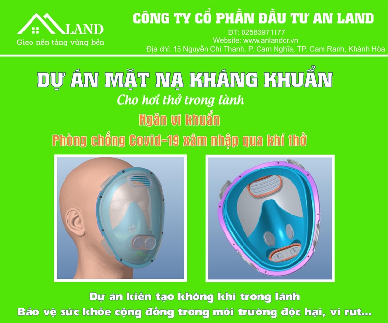 Dự án mặt nạ kháng khuẩn An Land an toàn, ưu việt cho người sử dụng