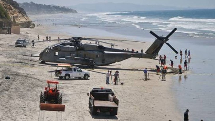 Một cuộc diễn tập dẫn tới tai nạn chết người của Thủy quân Lục chiến Mỹ ở California trước đây. Ảnh: Independent News
