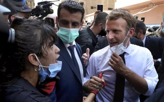 Tổng thống Macron thăm Lebanon. Ảnh: Le Monde.