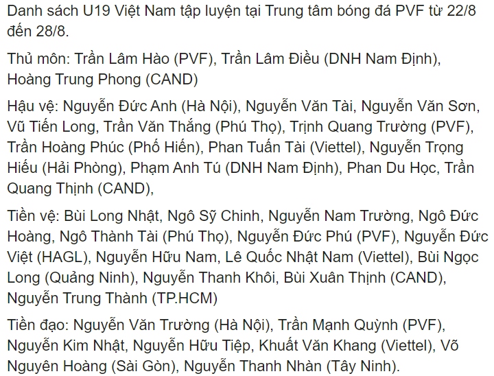 hagl lep ve trong doi hinh u19 viet nam chuan bi cho u19 chau A 2020 hinh anh 2