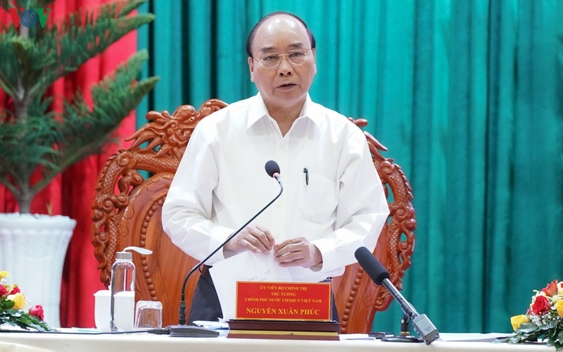 Thủ tướng Nguyễn Xuân Phúc phát biểu tại buổi làm việc.

