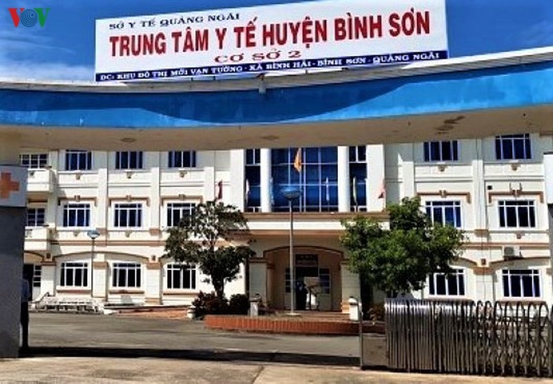 Cơ sở 2 Trung tâm Y tế huyện Bình Sơn- Nơi cách ly điều trị bệnh nhân mắc Covid -19 ở tỉnh Quảng Ngãi.