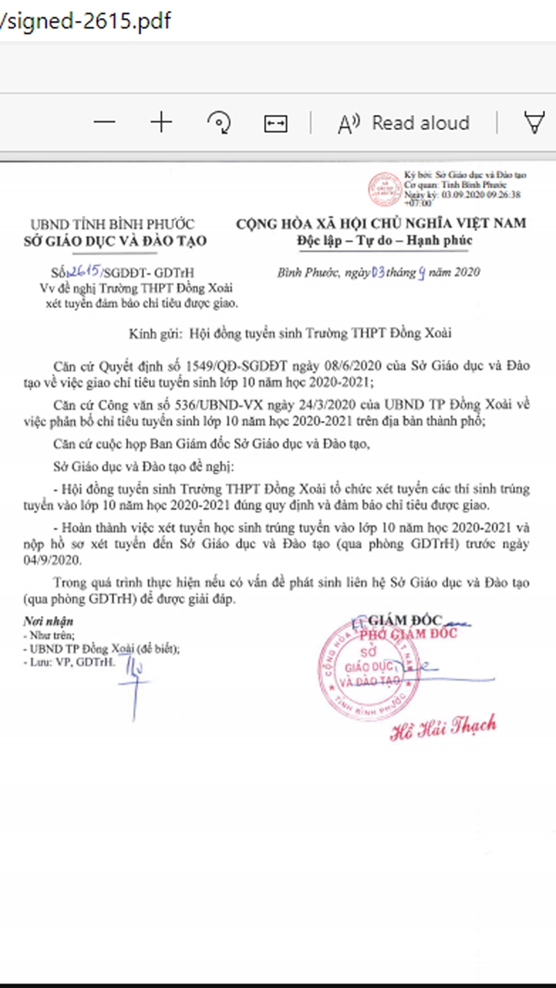 hieu truong chong lenh tuyen sinh vi truong khong du co so vat chat hinh anh 2