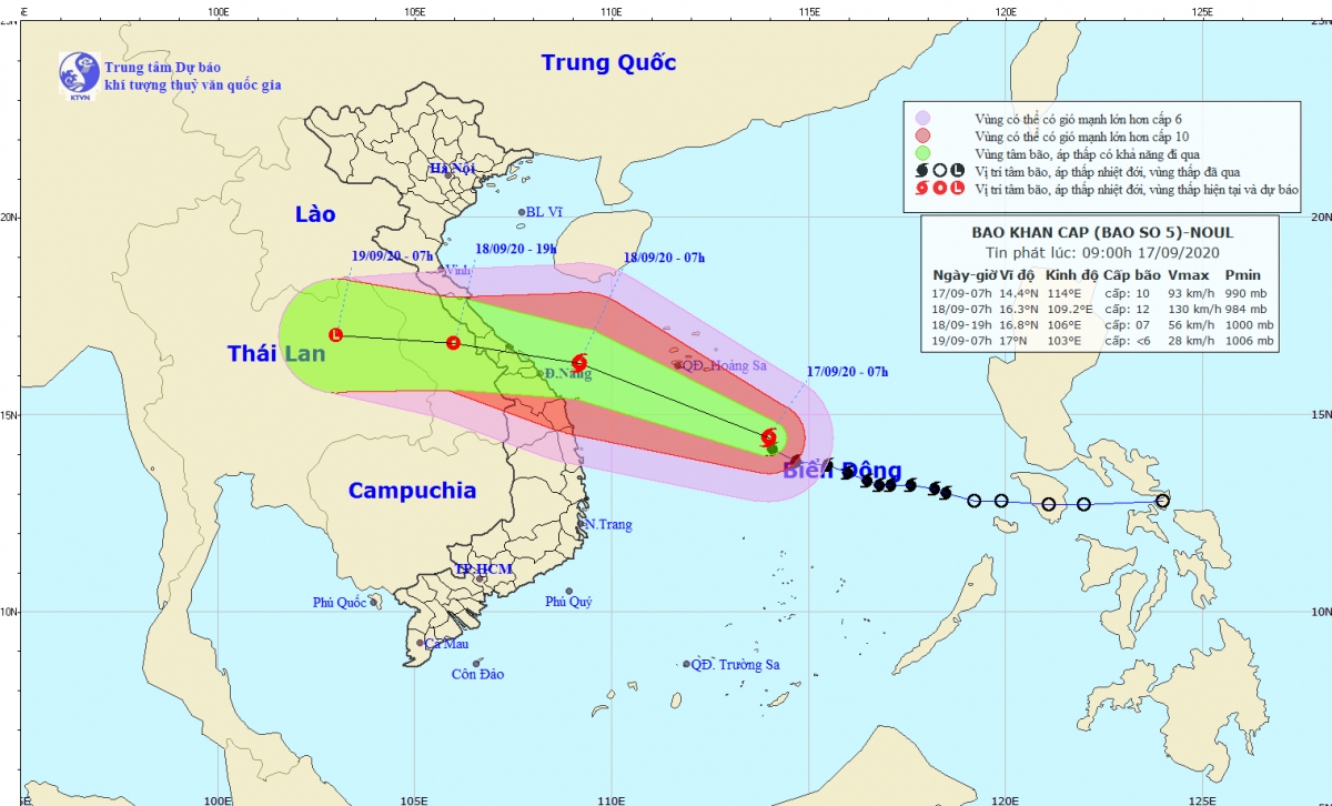 Có thể di dời 1,1 triệu người ra khỏi vùng nguy hiểm do ảnh hưởng của bão số 5