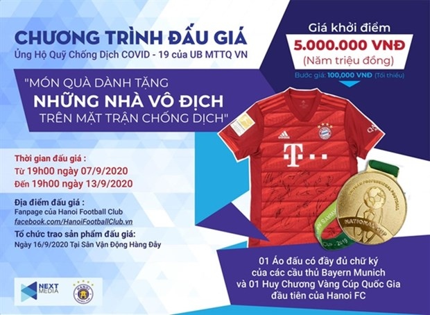 next media, hanoi fc launch auction to support covid-19 fight picture 1