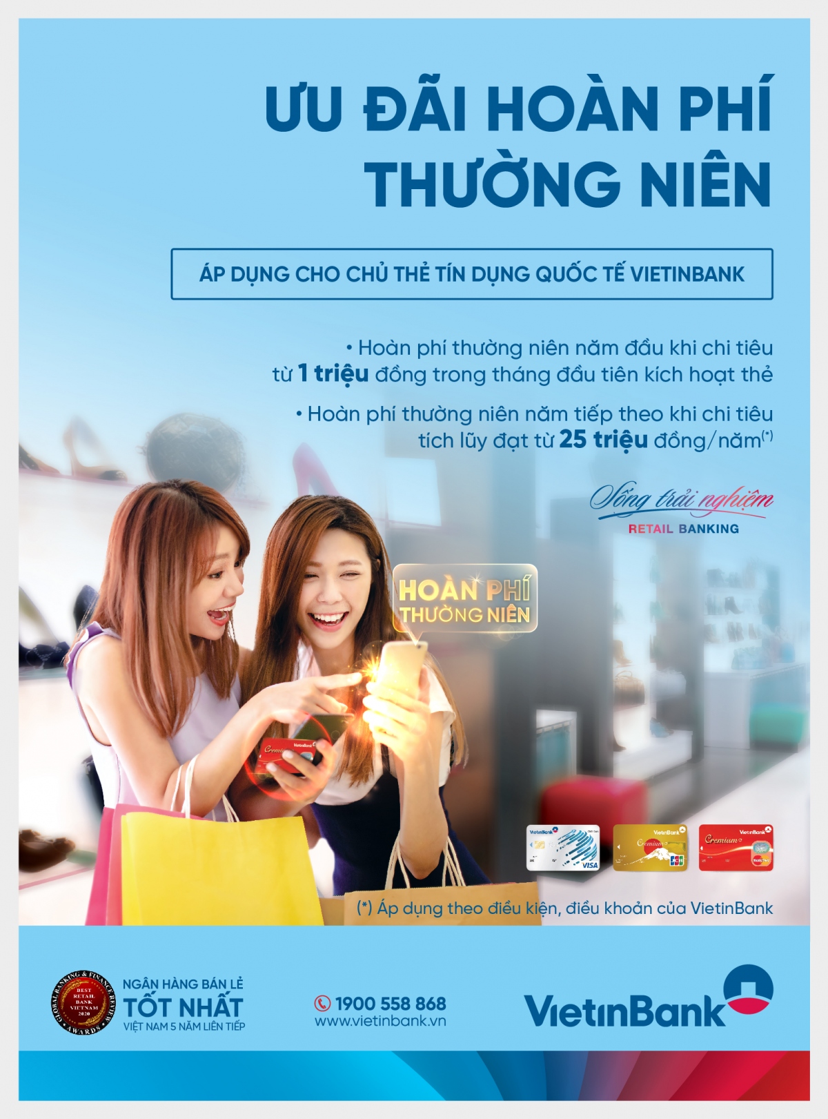 hoan phi thuong nien cho chu the tin dung quoc te vietinbank hinh anh 1