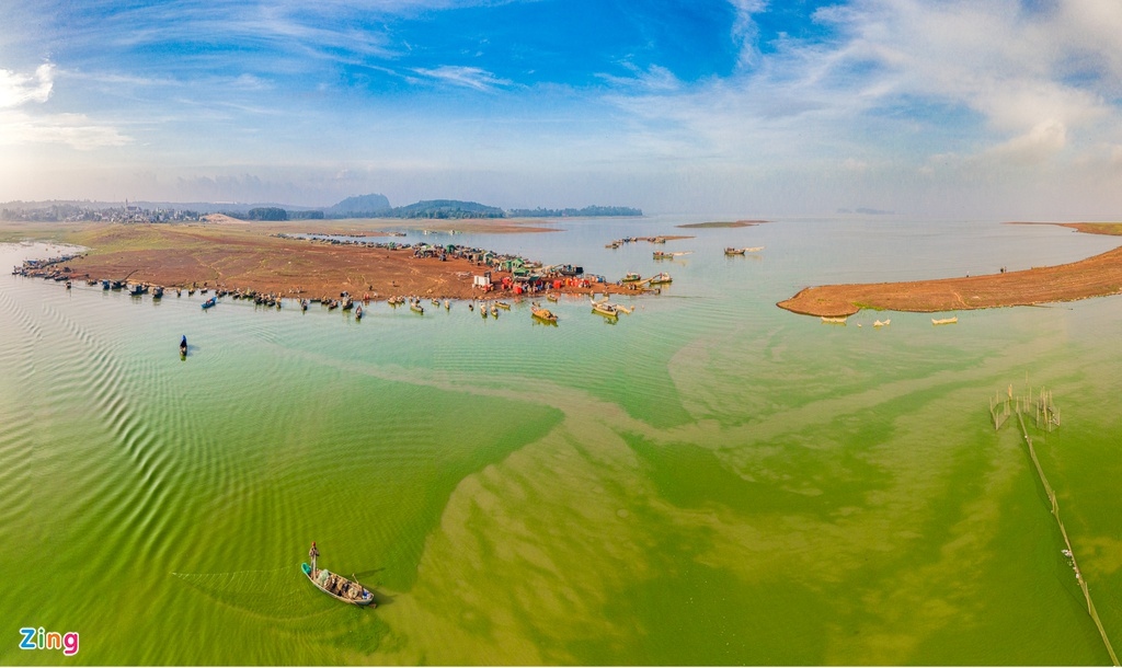 tri an lake appears charming in green algae season picture 4
