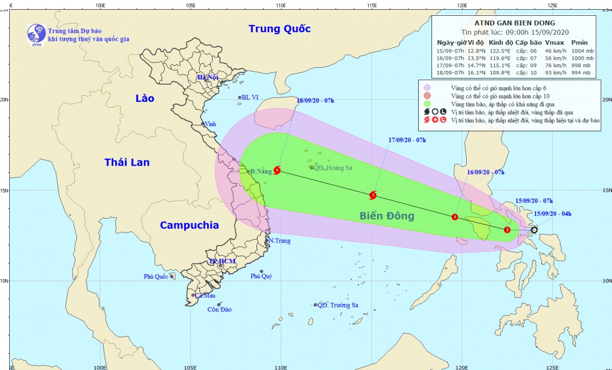 Tropical depression heading towards East Sea, likely to turn into storm
