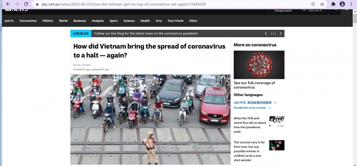 australian newspaper details vietnamese efforts to stamp out covid-19 twice picture 1