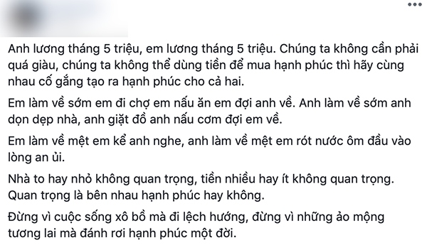 tong thu nhap 10 trieu thang, cap doi van tin se song hanh phuc khien dan tinh tranh cai hinh anh 1