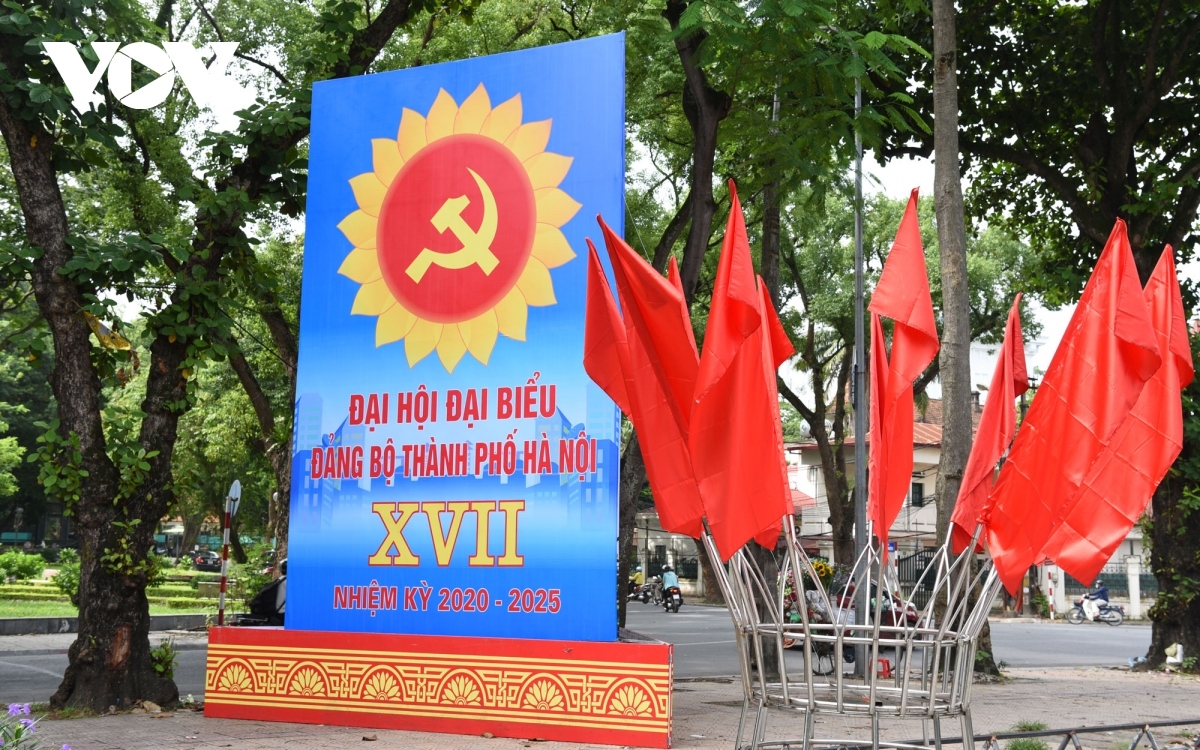 flags and flowers spotted throughout hanoi to celebrate major events picture 7