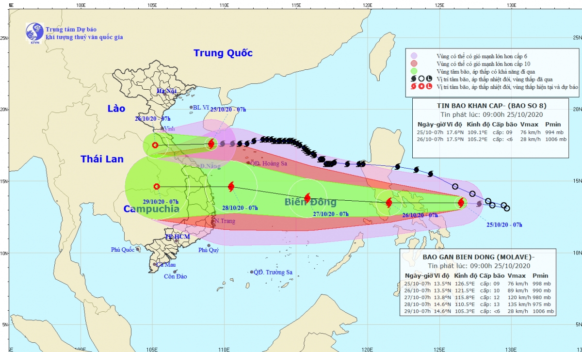 Another new storm heading toward East Sea