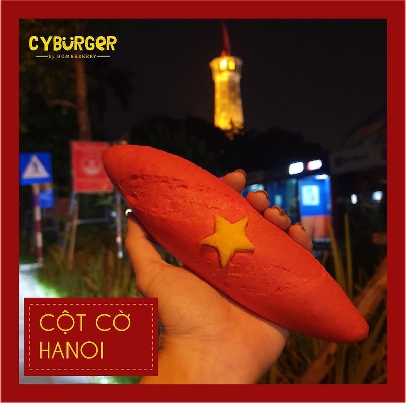 hanoi baguette featuring vietnamese national flag goes viral picture 1