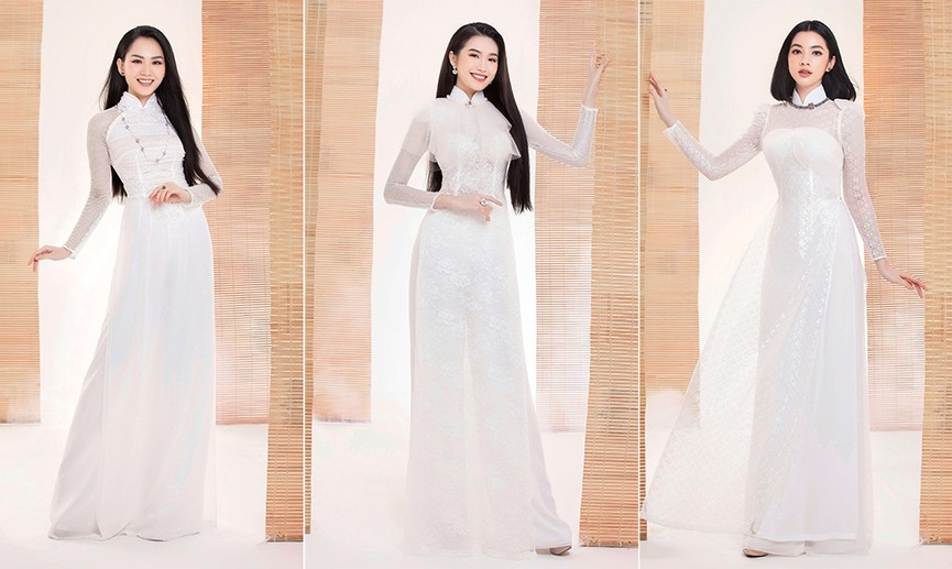 leading miss vietnam contestants shine in ao dai photo shoot picture 1
