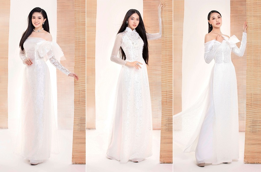 leading miss vietnam contestants shine in ao dai photo shoot picture 2