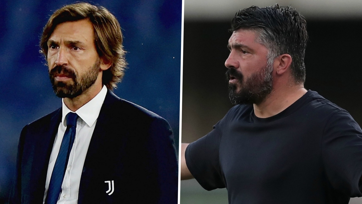 Pirlo và Gatturo sẽ có màn so tài chiến thuật. (Ảnh: Goal)