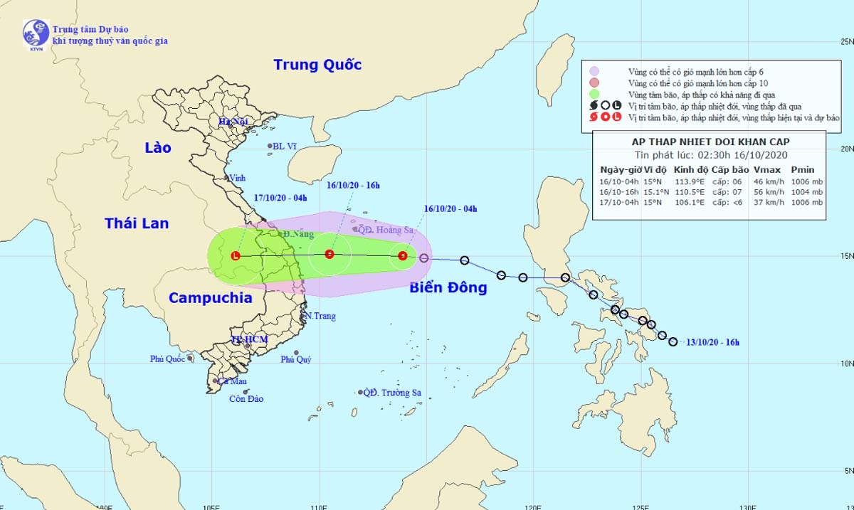 tropical low depression to hit central vietnam october 16 picture 1