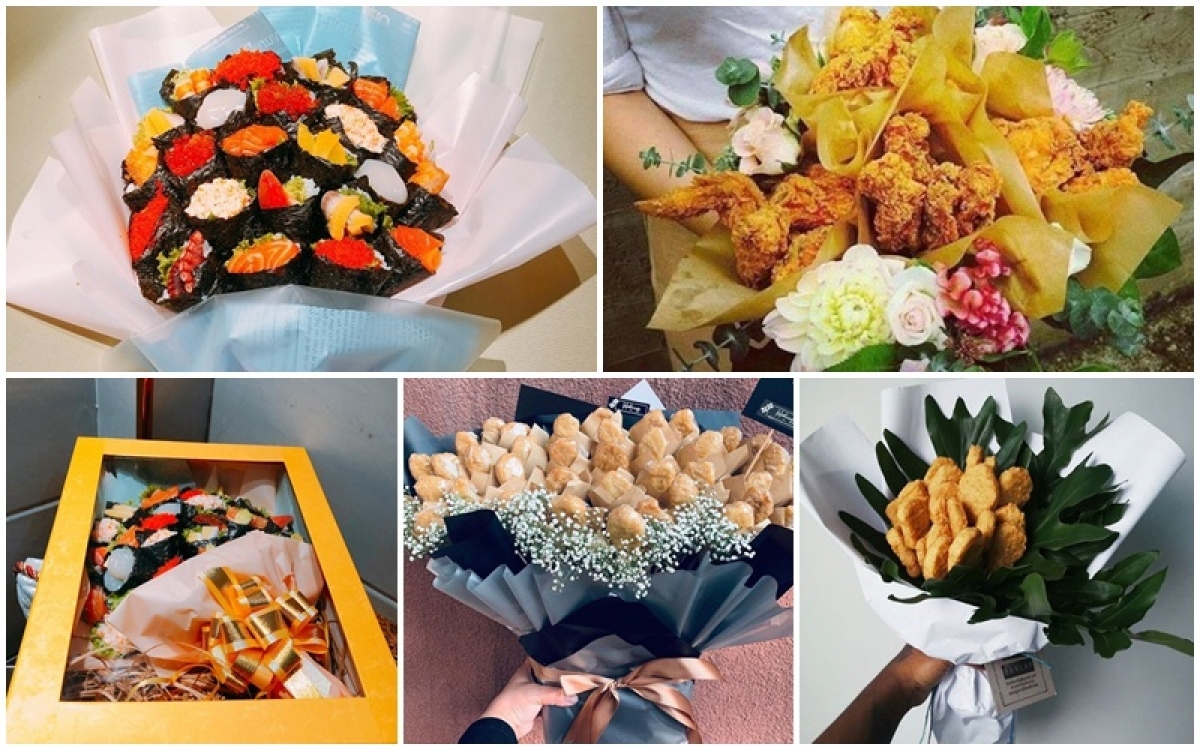 unique bouquets made using wide range of food picture 1