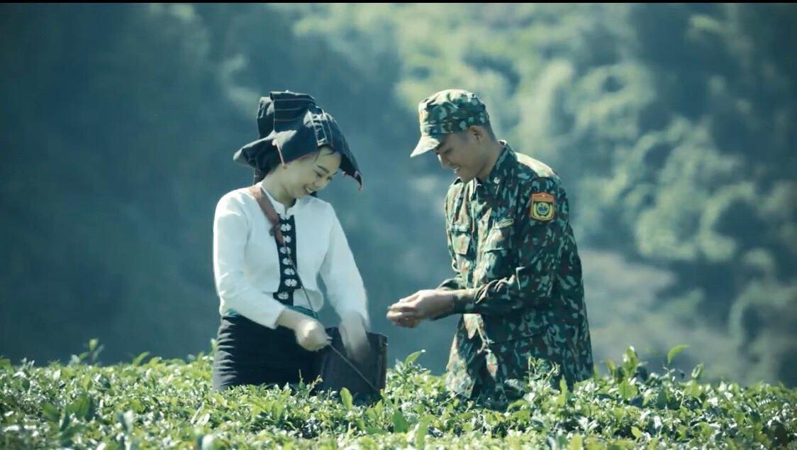 Hìnha rnh trong MV "Đời lính tôi yêu".