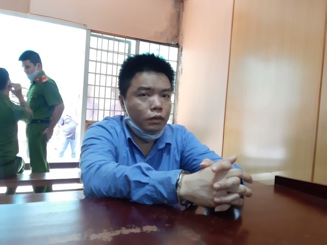 Bị cáo Nguyễn Trường Thụy tại tòa