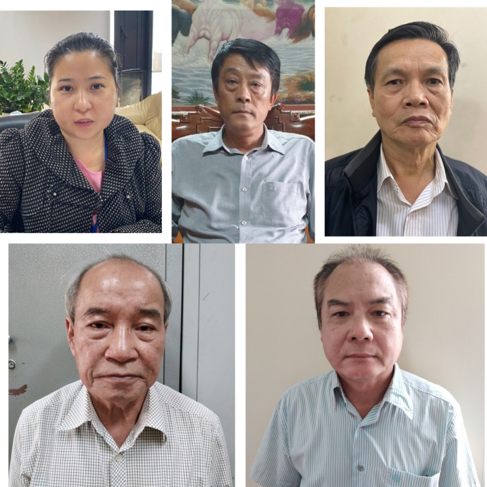 5 bị can bị khởi tố về tội "Thiếu trách nhiệm gây hậu quả nghiêm trọng" theo Điều 360 Bộ luật Hình sự năm 2015. Ảnh: Bộ Công an