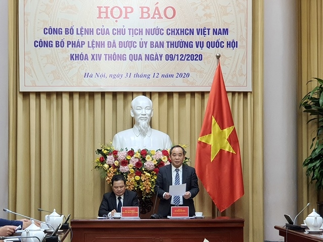 Phó Chủ nhiệm Văn phòng Chủ tịch nước Lê Khánh Hải công bố Lệnh của Chủ tịch nước