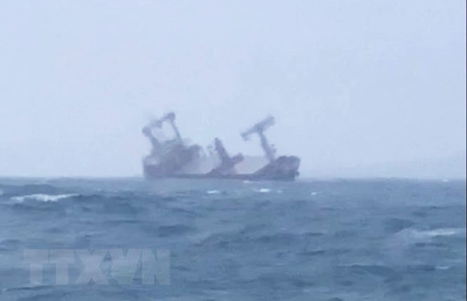 sinking cargo ship leaves three sailors missing after 12 crew members found picture 1